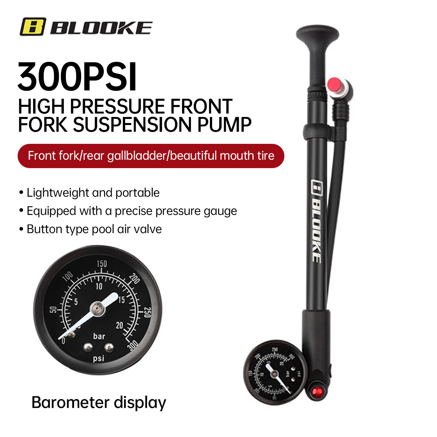 Mtb Fork Air - Pompa ad alta pressione BLOOKE MTB,