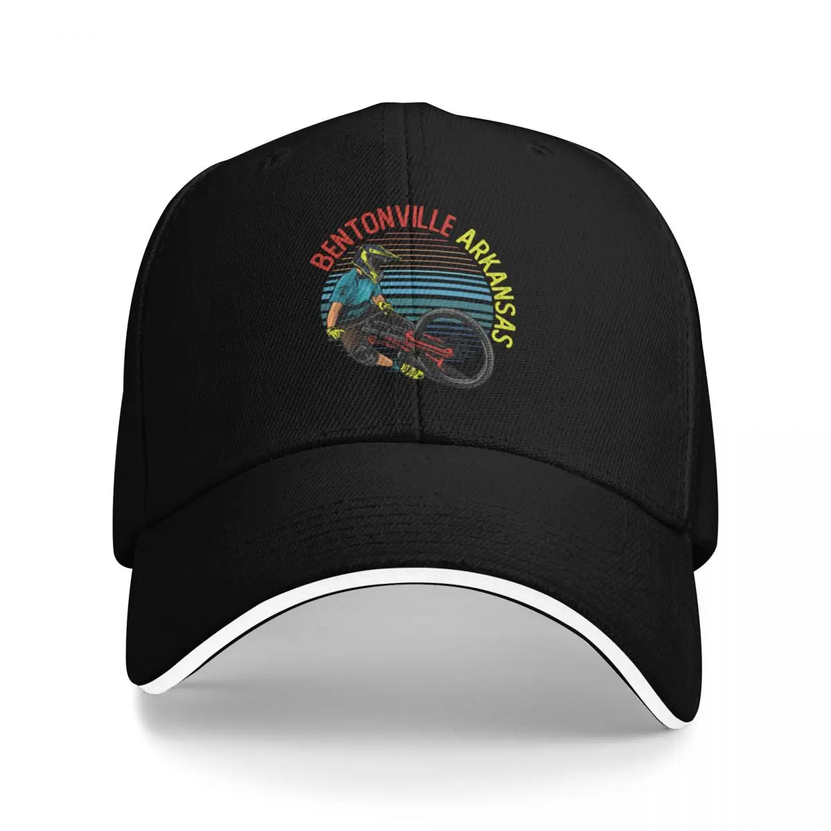 Mountain Biking Arkansas - Cappelli da baseball vintage retrò Bentonville