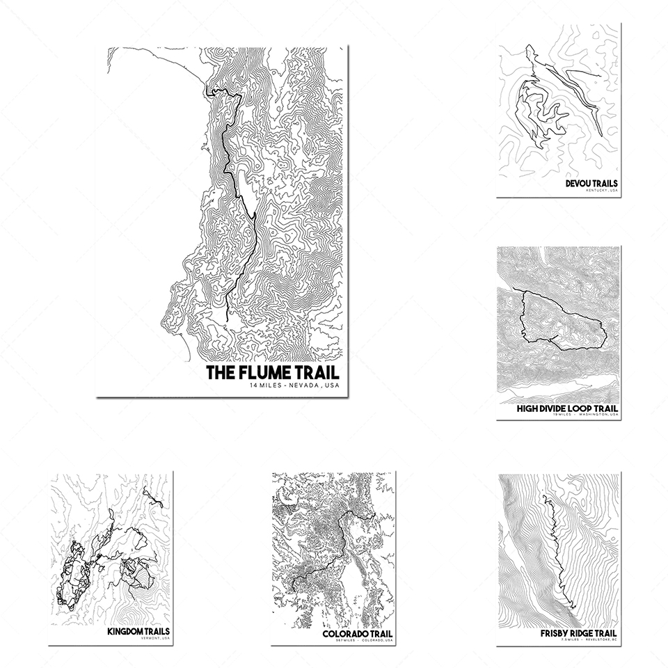 Mountain Biking Arkansas - Mappa topografica Pinnacle Mountain Trail, mappa