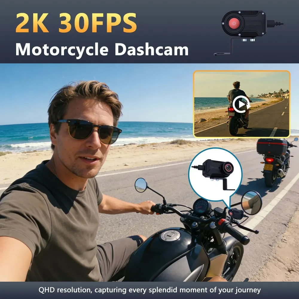 Nuova Dash Cam per Moto 2K QHD - Mountain Biking Images recensione e prezzo