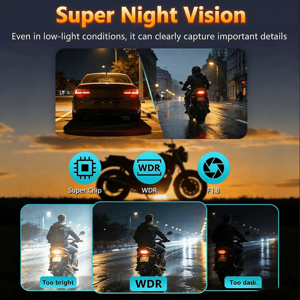 Nuovo 2K QHD Moto Guida WIFI I - Mountain Biking Images recensione e prezzo
