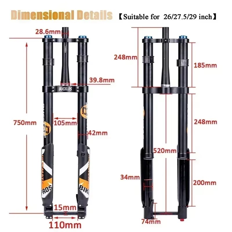 Forcella Anteriore BUCKLOS con - Mtb Fork Air recensione e prezzo