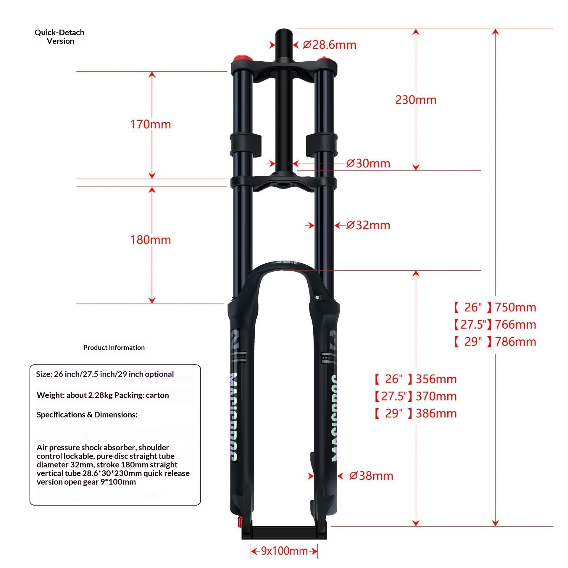 Forcella Anteriore MTB con Sos - Mtb Fork Air recensione e prezzo