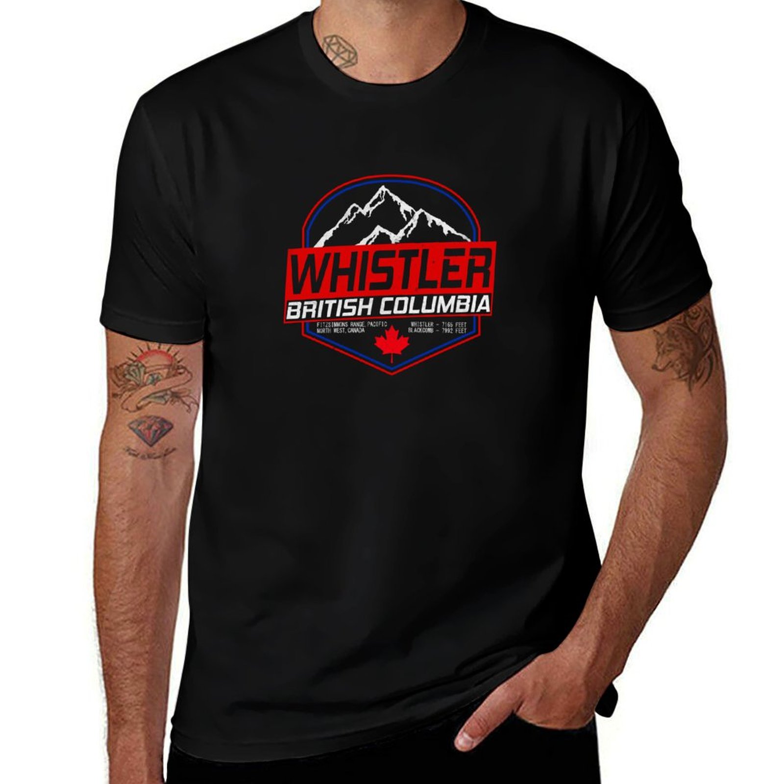 T-shirt retrò Ski Whistler B.C - Mountain Biking Whistler recensione e prezzo